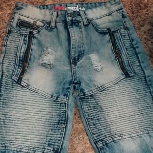Boys 1738 DYNASTY Distressed Jeans Sz 14